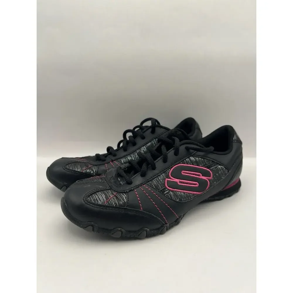 Skechers Bikers Lite Black And Pink Sneakers Women Size 7
